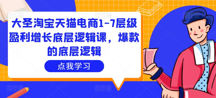 大圣淘宝天猫电商1-7层级盈利增长底层逻辑课,爆款的底层逻辑