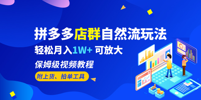 (6545期)拼多多店群自然流玩法,轻松月入1W+ 保姆级视频教程(附上货、拍单工具) (6545期)拼多多店群自然流玩法,轻松月入1W+ 保姆级视频教程(附上货、拍单工具)