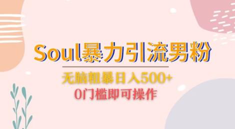 Soul暴力引流男粉玩法,无脑粗暴日入500+,0门槛即可操作【揭秘】 Soul暴力引流男粉玩法,无脑粗暴日入500+,0门槛即可操作【揭秘】